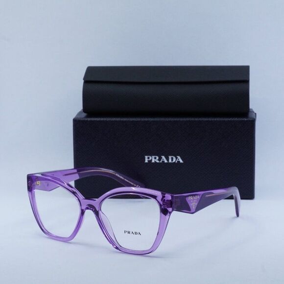 🕶️ New Prada PR20ZV 13R1O1 Eyeglasses - Transparent Amethyst Frame - Picture 10 of 10